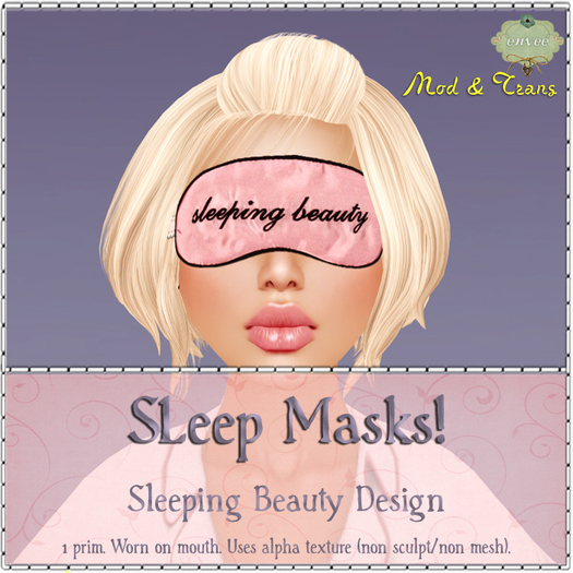 Second Life Marketplace - eNVee Sleeping Beauty SLeep Mask